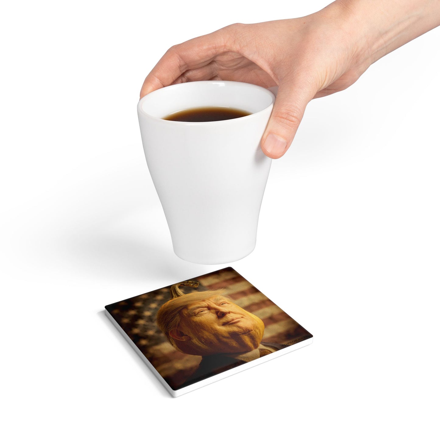 Pumpkident Ceramic Coaster – Bold Protection for Your Table