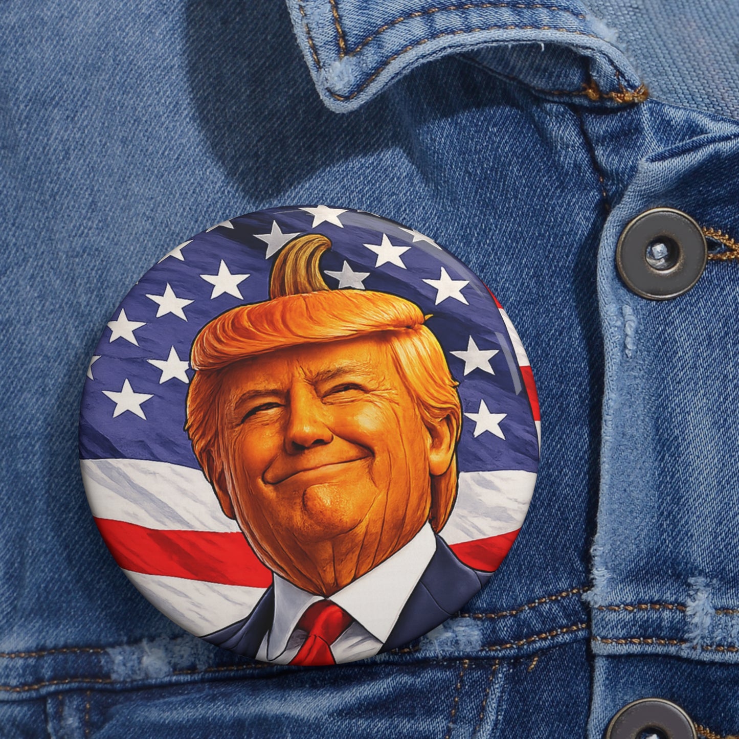 Orange Man Pin Button - Small button, Big attitude!