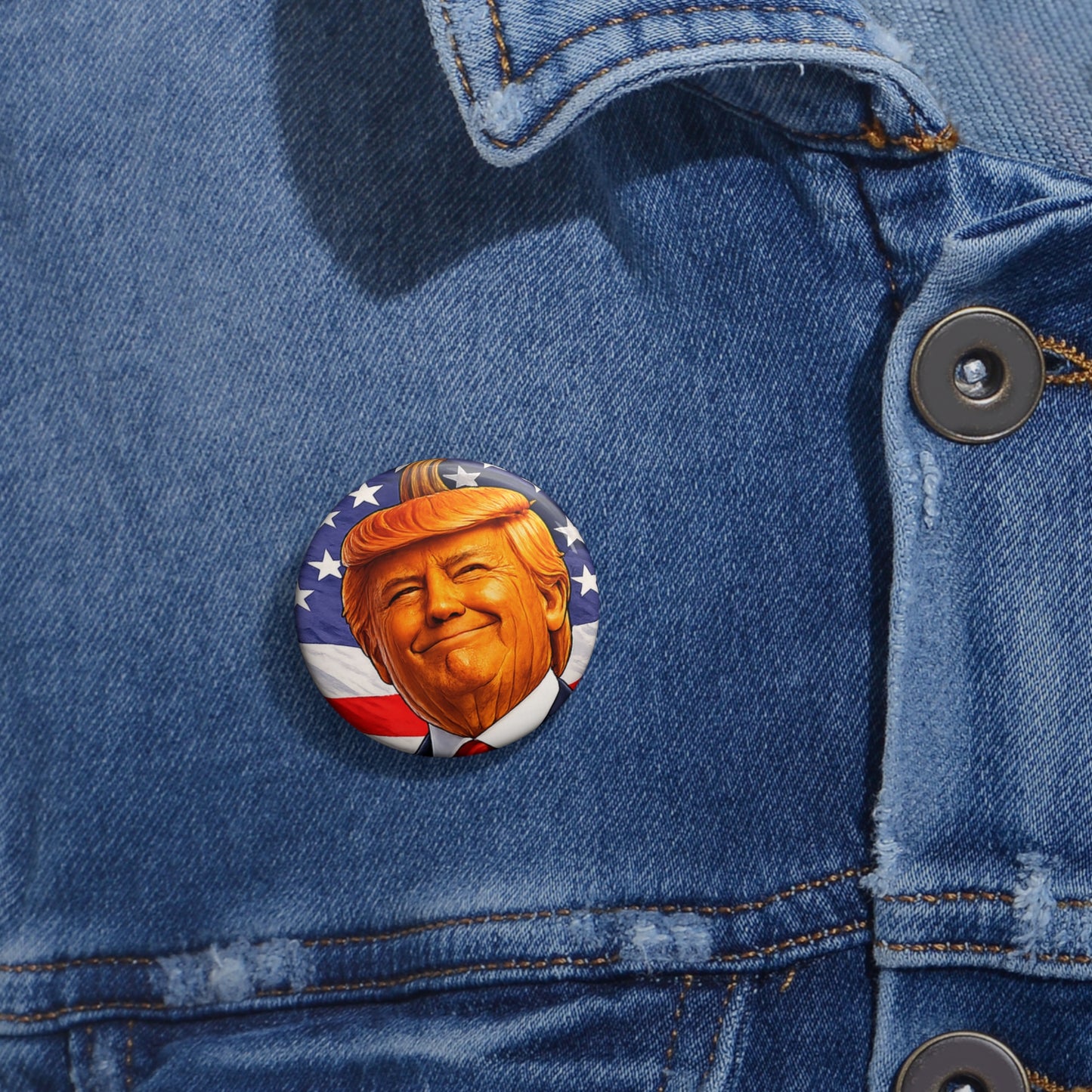Orange Man Pin Button - Small button, Big attitude!